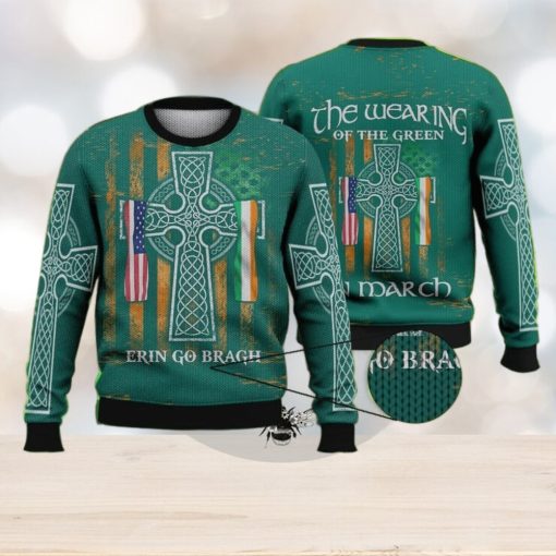 Erin Go Bragh 3D Ugly Sweater Christmas Gift Sweater, Irish Gift 3D Ugly Sweater Christmas Gift Sweater