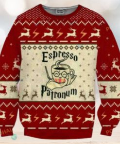 Espresso Patronum Coffee Lover Ugly Christmas Wool Harry Potter Sweater