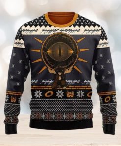 Eye Of Sauron Black Knitted Sweater Ugly Christmas Shirt