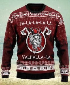 Fa la la la Valhalla la Viking Ugly Christmas Sweater Thankgiving Gift Men Women