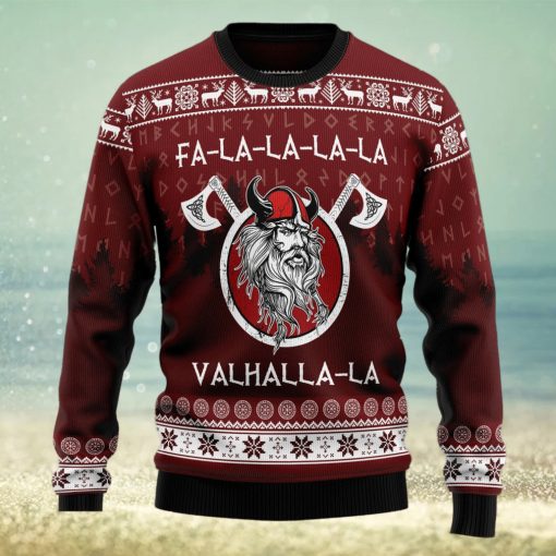 Fa la la la Valhalla la Viking Ugly Christmas Sweater Thankgiving Gift Men Women