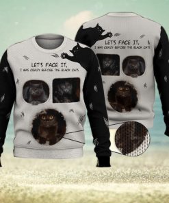 Face It Black Cats Cute Trending Shirts For Cat Lovers 3D Ugly Sweater Christmas Gift Sweater