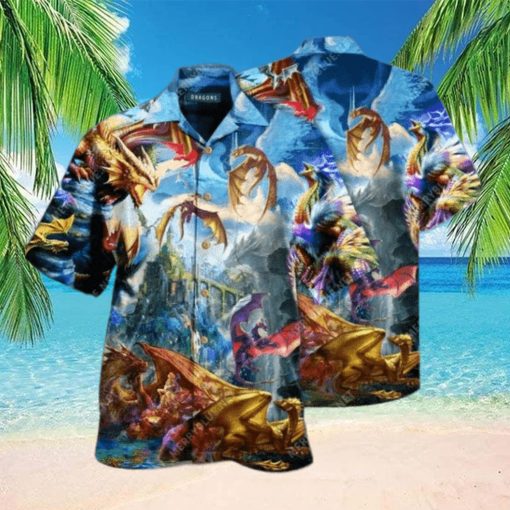 Fantasy Dragon World Aloha Hawaiian Shirts