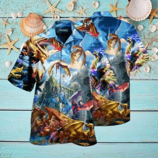 Fantasy Dragon World Aloha Hawaiian Shirts