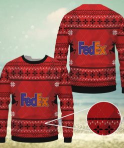 Fedex Red Pattern Merry Christmas Ugly Sweater