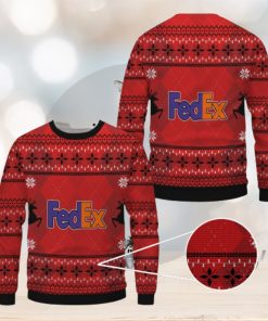 Fedex Red Pattern Merry Christmas Ugly Sweater