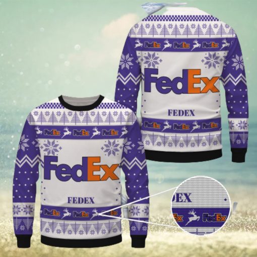 Fedex White Merry Christmas Ugly Sweater