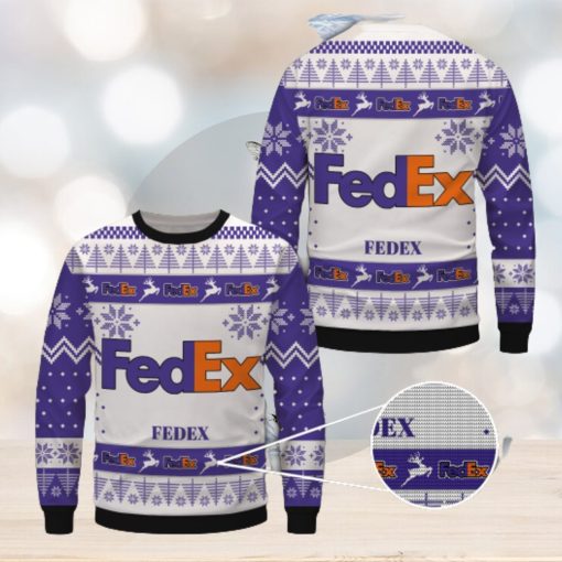 Fedex White Merry Christmas Ugly Sweater