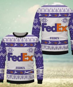 Fedex White Merry Ugly Christmas Sweater Gift For Men Women