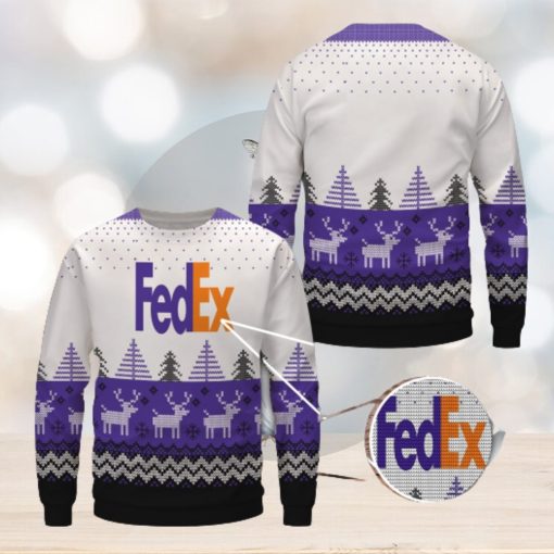 Fedex Wool Merry Christmas Ugly Sweater