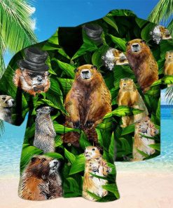 Ferret Animals LoveLy Dovely Leaves Hawaiian Shirt