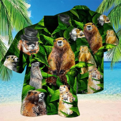 Ferret Animals LoveLy Dovely Leaves Hawaiian Shirt