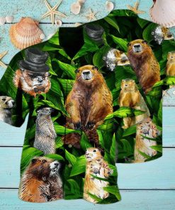 Ferret Animals LoveLy Dovely Leaves Hawaiian Shirt