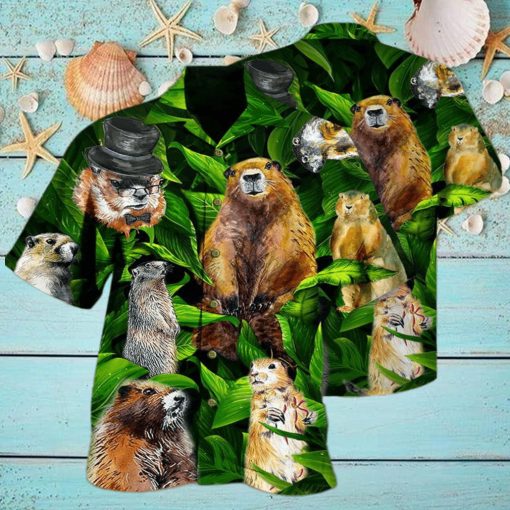 Ferret Animals LoveLy Dovely Leaves Hawaiian Shirt