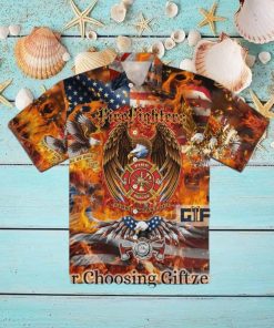 Firefighter Eagle American Hawaiian Shirt