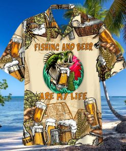 Fishing And Beer Is My Life Unisex Hawaiian Shirts