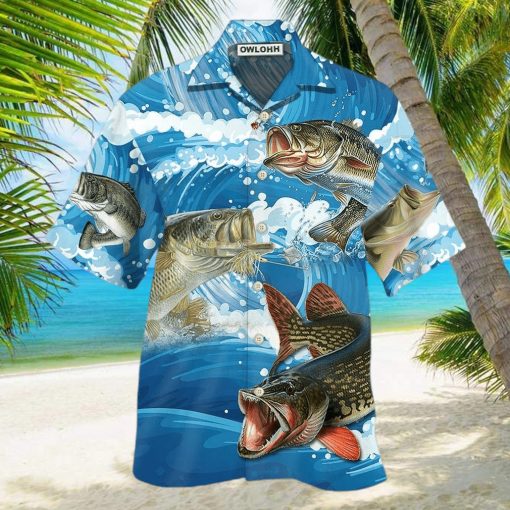 Fishing Blue Wave Limited Edition Hawaiian Shirt