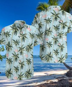 Flamingo And Palm Tree Hawaiian Shirt Hawaiian Shirt For Men Hawaiian Shirt For Women Hw4451 hawaiian shirt