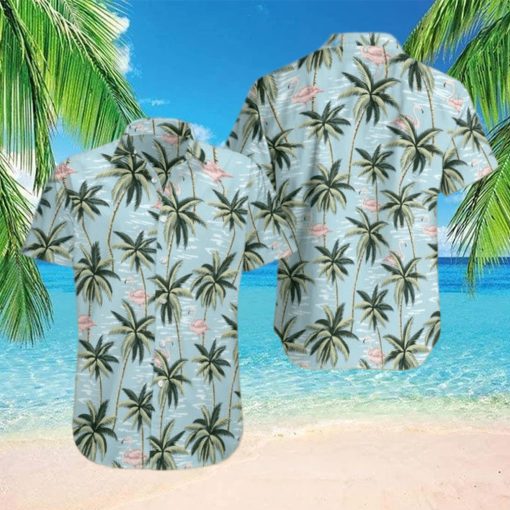 Flamingo And Palm Tree Hawaiian Shirt