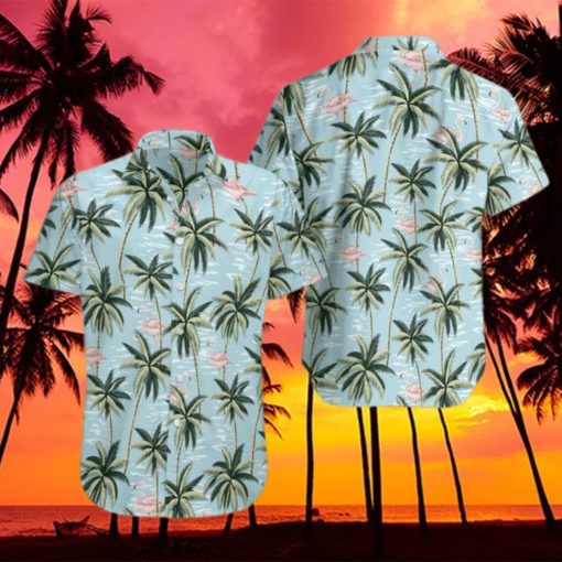 Flamingo And Palm Tree Hawaiian Shirt