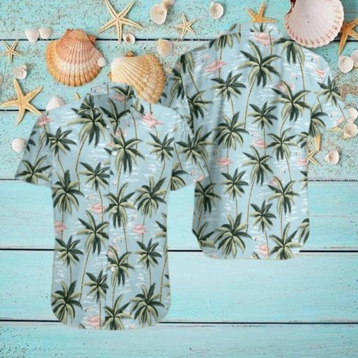 Flamingo And Palm Tree Hawaiian Shirt