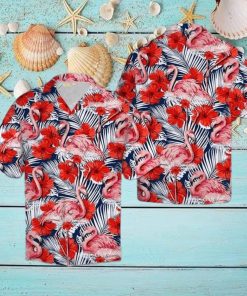 Flamingo Hibiscus Flower Hawaiian Shirt