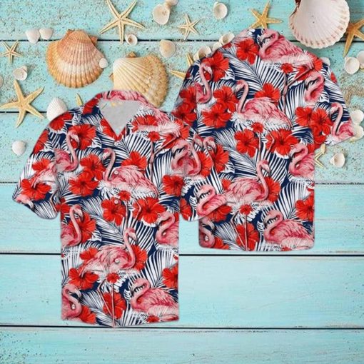 Flamingo Hibiscus Flower Hawaiian Shirt