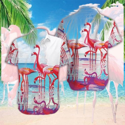 Flamingo Reflection Unisex Hawaiian Shirt