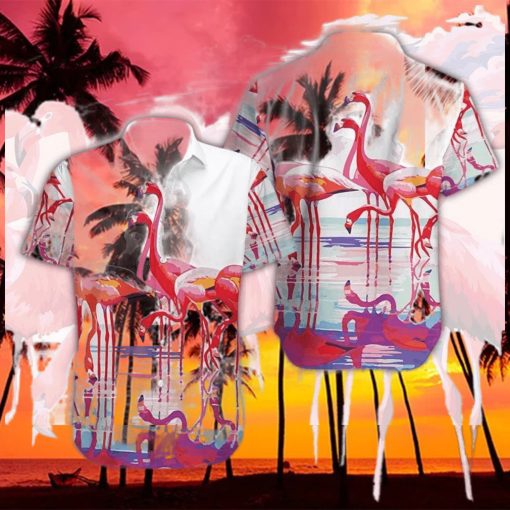 Flamingo Reflection Unisex Hawaiian Shirt