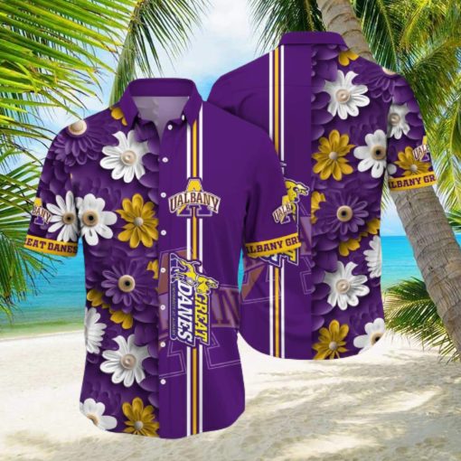 Floral Aloha NCAA Albany Great Danes Hawaiian Shirt Beach Vacation Gift hawaiian shirt