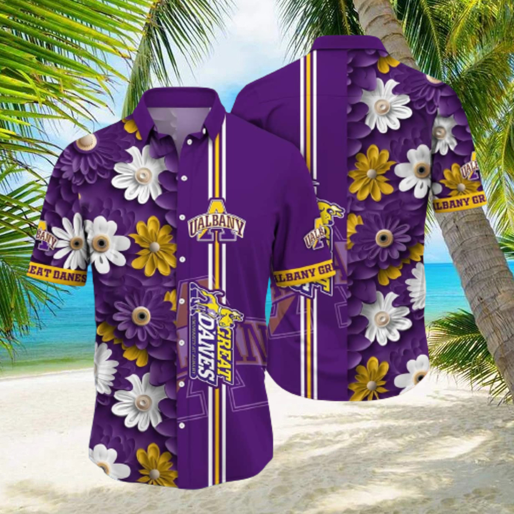 NFL Minnesota Vikings White Flowers Purple Hawaiian Shirt - Trendy Aloha