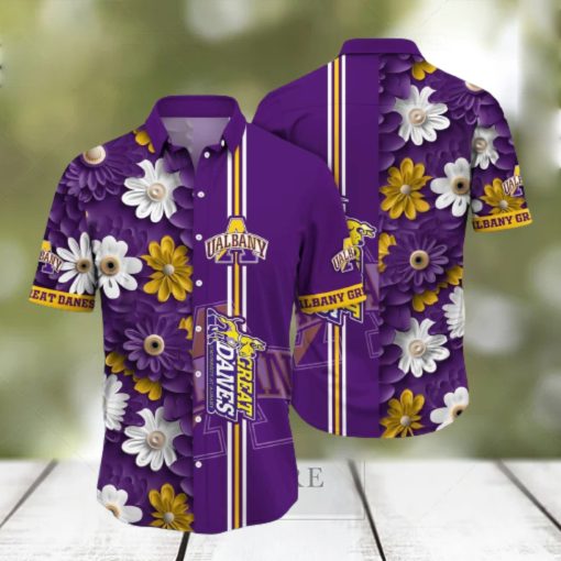 Floral Aloha NCAA Albany Great Danes Hawaiian Shirt Beach Vacation Gift hawaiian shirt