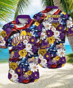 Floral Aloha NCAA Albany Great Danes Hawaiian Shirt Independence Day Gift For Beach Lovers hawaiian shirt