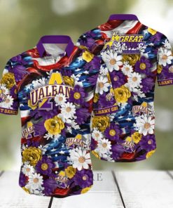 Floral Aloha NCAA Albany Great Danes Hawaiian Shirt Independence Day Gift For Beach Lovers hawaiian shirt