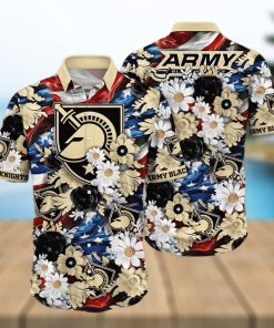 Floral Aloha NCAA Army Black Knights Hawaiian Shirt Independence Day