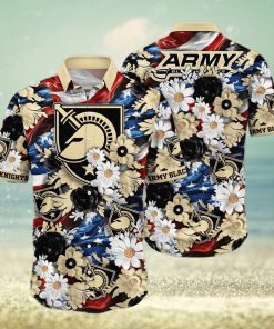 Floral Aloha NCAA Army Black Knights Hawaiian Shirt Independence Day