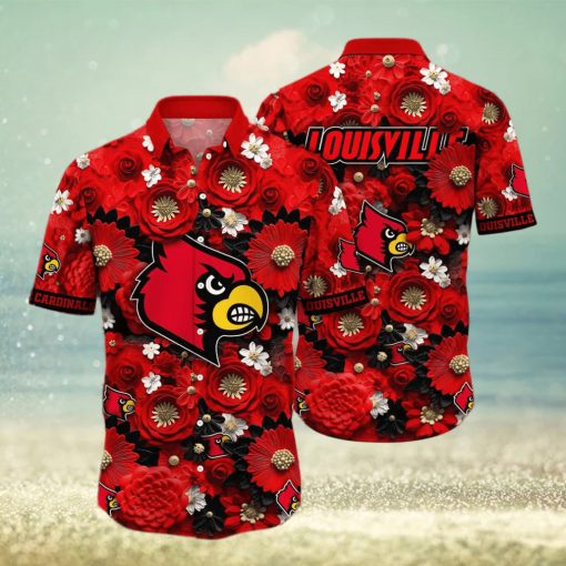 Floral Aloha NCAA Louisville Cardinals Hawaiian Shirt For Summer Lovers