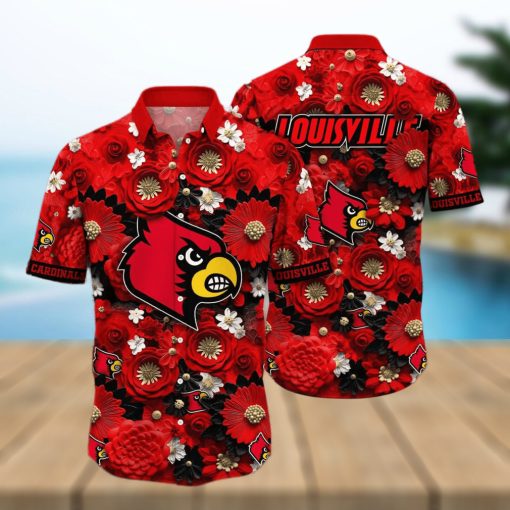 Floral Aloha NCAA Louisville Cardinals Hawaiian Shirt For Summer Lovers