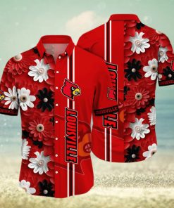 Louisville Cardinals Flower NCAA Cheap Hawaiian Shirt 3D Shirt,  Personalized Louisville Cardinals Gifts - T-shirts Low Price