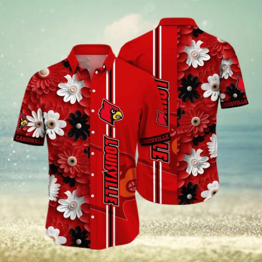 Floral Aloha NCAA Louisville Cardinals Hawaiian Shirt Summer Gift For Friend