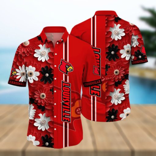 Floral Aloha NCAA Louisville Cardinals Hawaiian Shirt Summer Gift For Friend