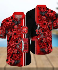 Floral Aloha NCAA NC State Wolfpack Hawaiian Shirt Gift For Beach Vacation