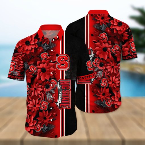 Floral Aloha NCAA NC State Wolfpack Hawaiian Shirt Gift For Beach Vacation