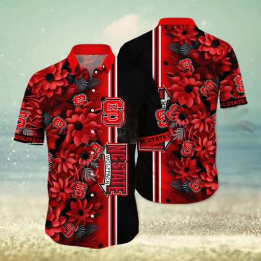 Floral Aloha NCAA NC State Wolfpack Hawaiian Shirt Gift For Beach Vacation