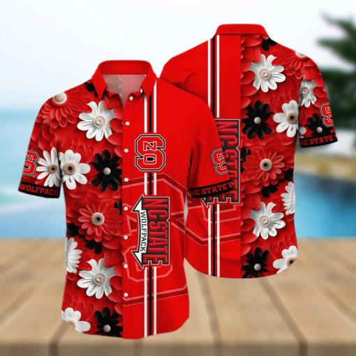 Floral Aloha NCAA NC State Wolfpack Hawaiian Shirt Practical Beach Gift