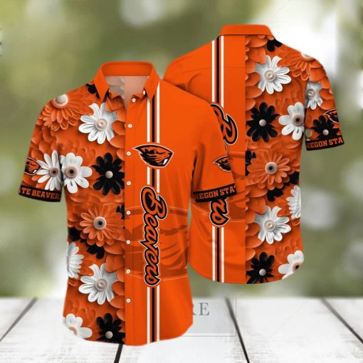 Floral Aloha NCAA Oregon State Beavers Hawaiian Shirt Gift For Beach Vacation