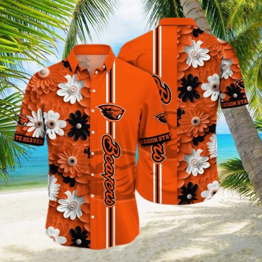 Floral Aloha NCAA Oregon State Beavers Hawaiian Shirt Gift For Beach Vacation