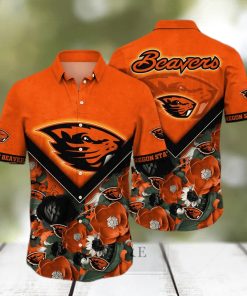 Floral Aloha NCAA Oregon State Beavers Hawaiian Shirt Summer Beach Gift