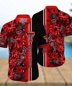 Floral Aloha NCAA Texas Tech Red Raiders Hawaiian Shirt Beach Gift For Friend