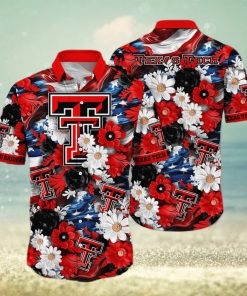 Floral Aloha NCAA Texas Tech Red Raiders Hawaiian Shirt Independence Day